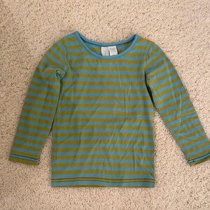 Matilda Jane paint by numbers girl Striped Long Sleeve Shirt - Blue and Green